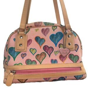 Dooney & Bourke Y2K Leather Heart Shoulder Bag Dome Purse Vintage